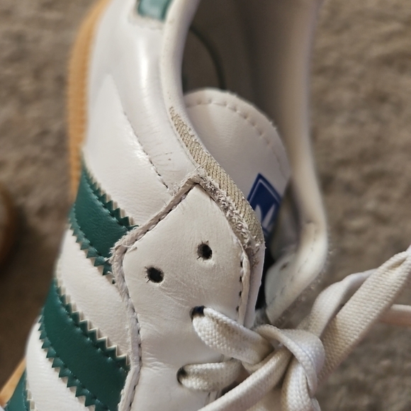 Adidas Samba Kids XLG Athletic Shoe In White / Collegiate Green / Pantone 2 - Picture 12 of 14